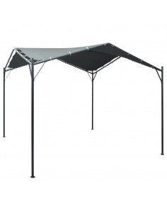 Gazebo Padiglione Tenda Tettoia 3x3 m Acciaio Antracite 2