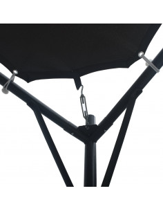 Gazebo Padiglione Tenda Tettoia 3x3 m Acciaio Antracite 2