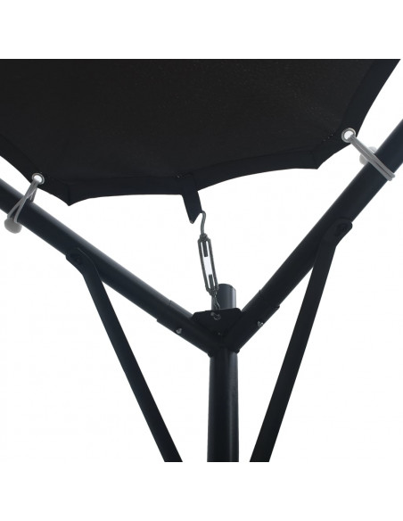 Gazebo Padiglione Tenda Tettoia 3x3 m Acciaio Antracite