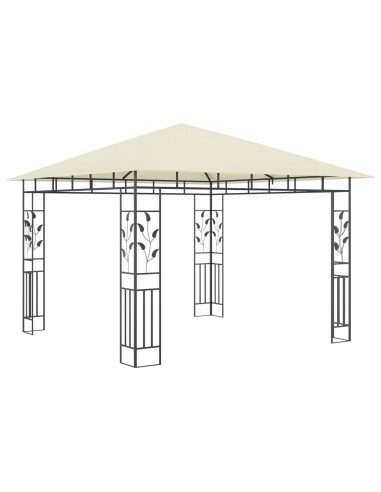 Gazebo con Zanzariera 3x3x2,73 m Crema 180 g/m²