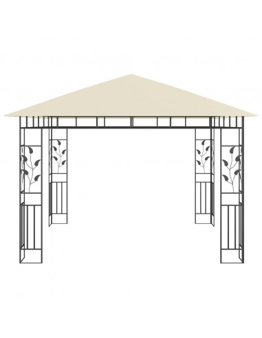 Gazebo con Zanzariera 3x3x2,73 m Crema 180 g/m²
