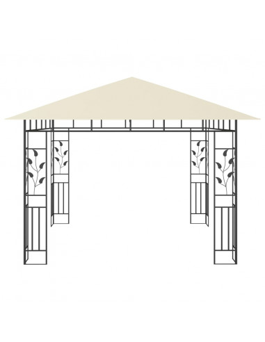 Gazebo con Zanzariera 3x3x2,73 m Crema 180 g/m²