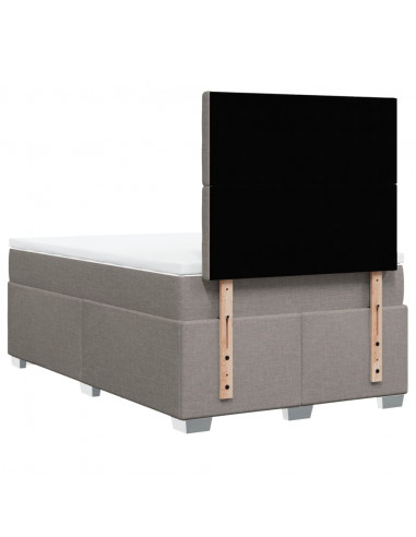 Giroletto a Molle con Materasso Tortora 120x200 cm in Tessuto