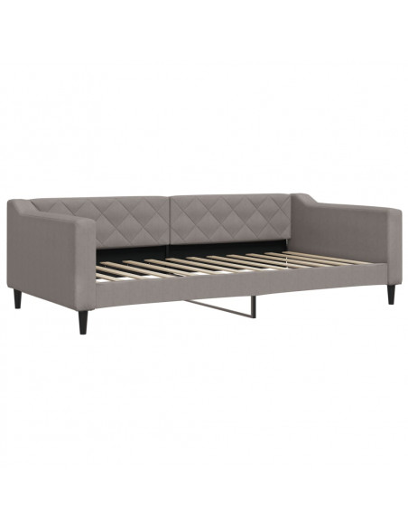 Divano Letto con Letto Estraibile Tortora 100x200 cm in Tessuto