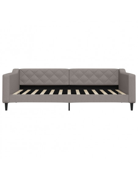 Divano Letto con Letto Estraibile Tortora 100x200 cm in Tessuto