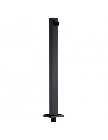Braccio di Supporto Doccia Quadrato Acciaio 201 Nero 40 cm
