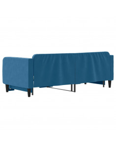 Divano Letto con Letto Estraibile Blu 80x200 cm in Velluto