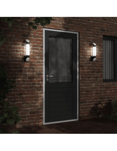 Applique da Esterno 2 pz Nere in Acciaio Inossidabile