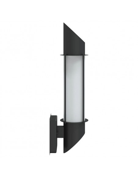 Applique da Esterno 2 pz Nere in Acciaio Inossidabile