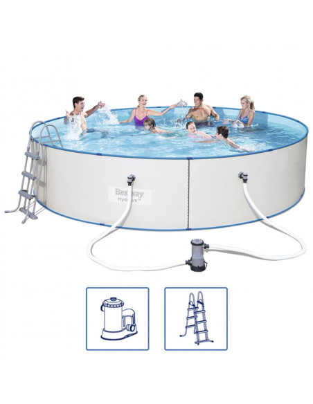 Bestway Piscina Hydrium Rotonda con Telaio in Acciaio 460x90 cm 56386