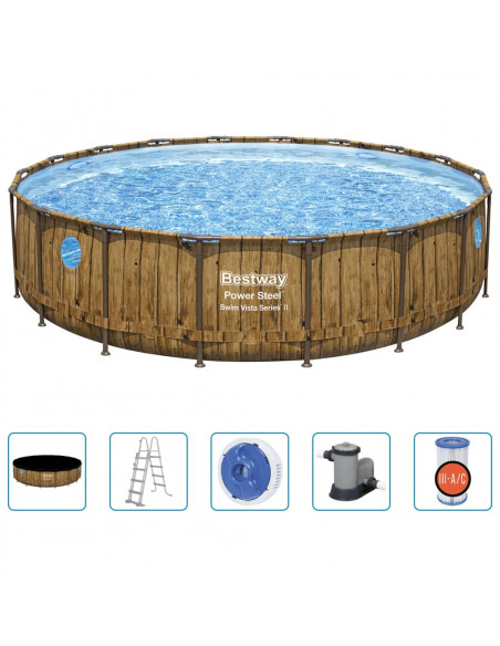Bestway Set Piscina Power Steel 549x122 cm