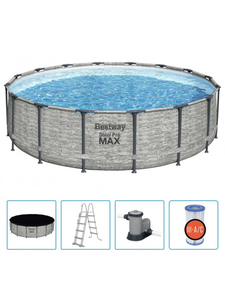 Bestway Piscina Rotonda Power Steel 488x122 cm