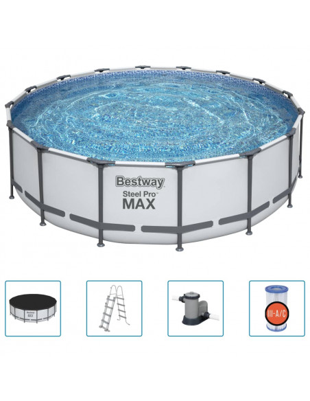 Bestway Set Piscina Steel Pro MAX 488x122 cm