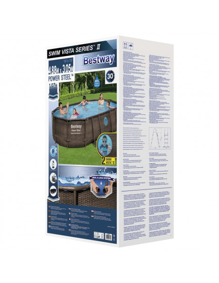 Bestway Set Piscina Power Steel 488x305x107 cm