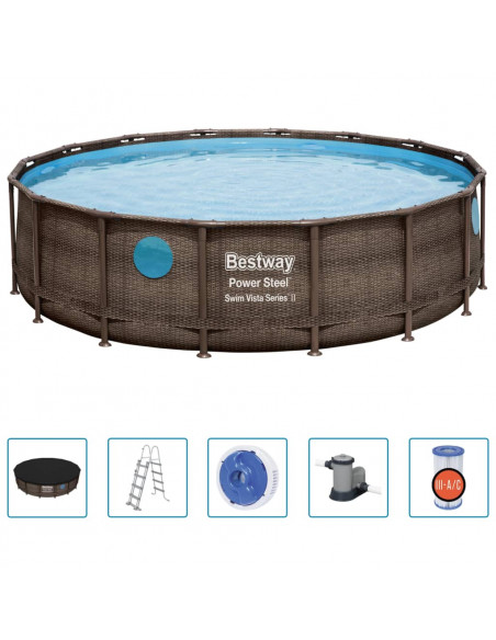 Bestway Set Piscina Power Steel 488x122 cm