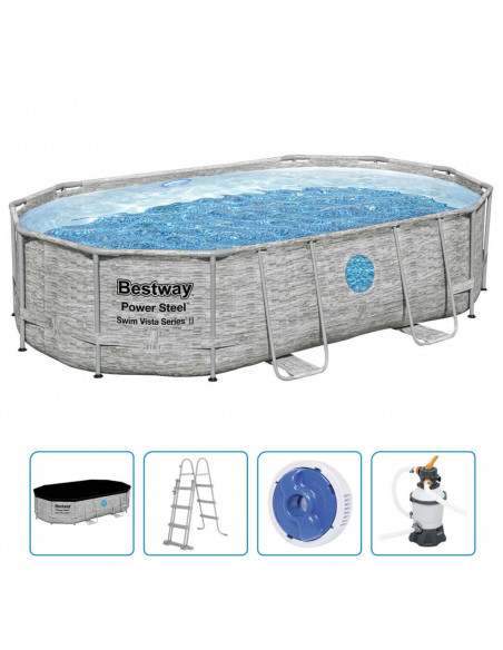 Bestway Set Piscina Power Steel 488x305x107 cm
