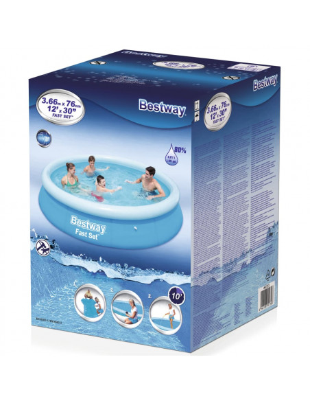 Bestway Piscina Gonfiabile Rotonda Fast Set 366x76 cm 57273