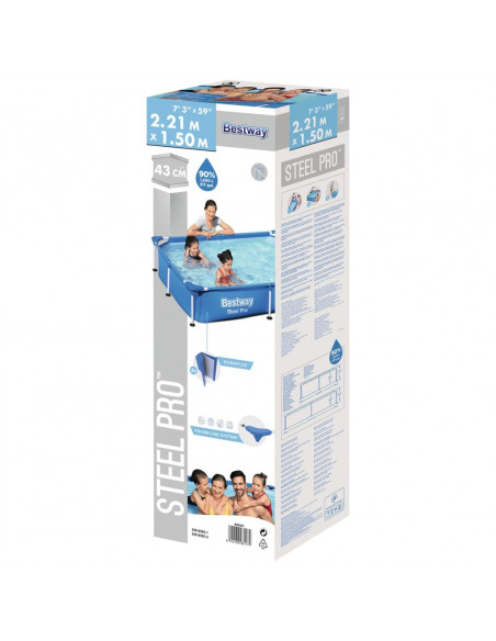 Bestway Piscina Steel Pro 221x150x43 cm