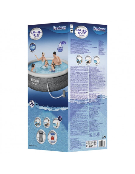 Bestway Set Piscina Gonfiabile con Pompa Fast Set 196x84 cm