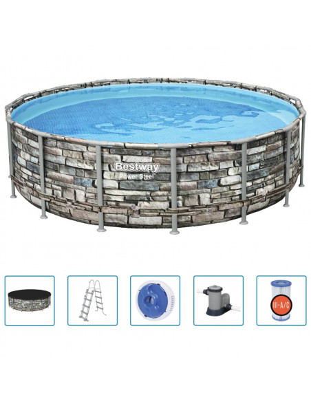 Bestway Set Piscina Power Steel 488x122 cm
