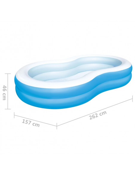 Bestway Piscina Famiglie Grande Laguna 262x157x46 cm