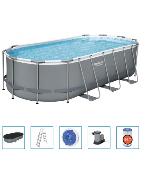 Bestway Piscina Fuori Terra Ovale Power Steel 549x274x122 cm