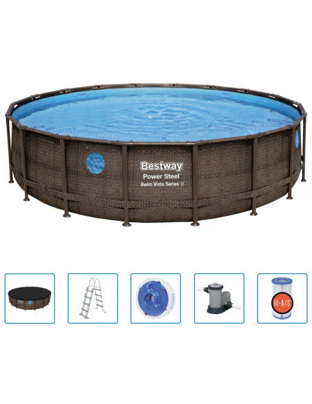 Bestway Set Piscina Power Steel 488x122 cm