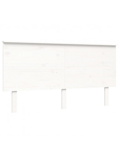 Giroletto con Testiera Bianco King Size in Legno Massello