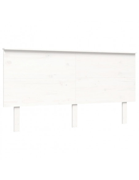 Giroletto con Testiera Bianco King Size in Legno Massello
