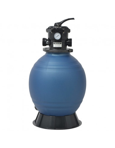 Filtro a Sabbia per Piscine Valvola a 6 Posizioni Blu 460 mm
