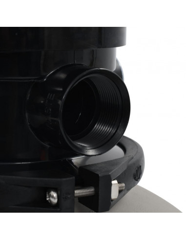 Filtro a Sabbia per Piscine Valvola a 4 Posizioni Grigio 350 mm