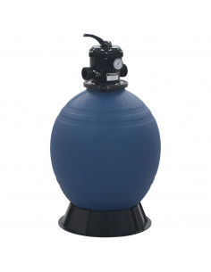 Filtro a Sabbia per Piscine Valvola a 6 Posizioni Blu 560 mm 2