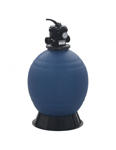 Filtro a Sabbia per Piscine Valvola a 6 Posizioni Blu 560 mm