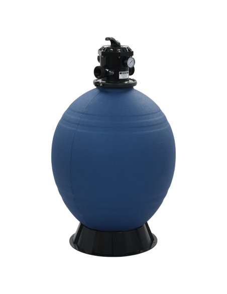 Filtro a Sabbia per Piscine Valvola a 6 Posizioni Blu 660 mm