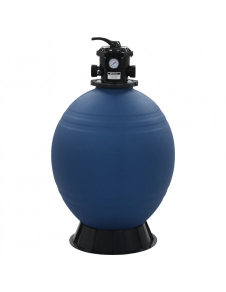 Filtro a Sabbia per Piscine Valvola a 6 Posizioni Blu 660 mm