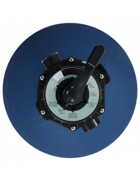 Filtro a Sabbia per Piscine Valvola a 6 Posizioni Blu 660 mm