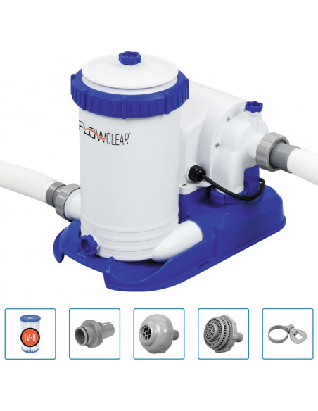 Bestway Pompa Filtro per Piscina Flowclear da 9463 L/h
