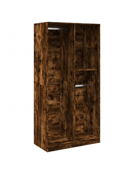 Armadio Rovere Fumo 100x50x200 cm in Legno Multistrato