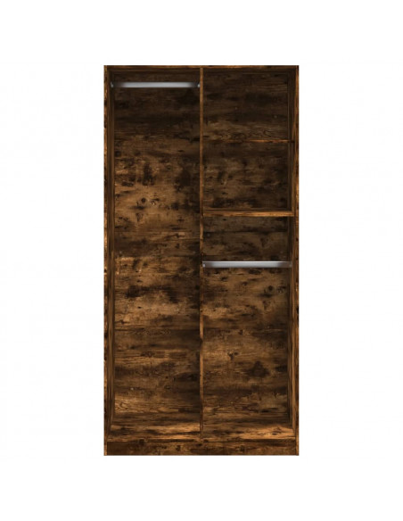 Armadio Rovere Fumo 100x50x200 cm in Legno Multistrato