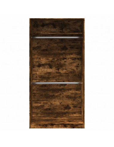 Armadio Rovere Fumo 100x50x200 cm in Legno Multistrato
