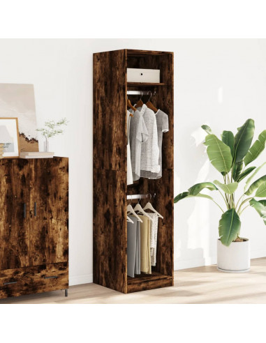 Armadio Rovere Fumo 50x50x200 cm in Legno Multistrato
