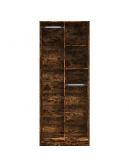Armadio Rovere Fumo 80x50x200 cm in Legno Multistrato
