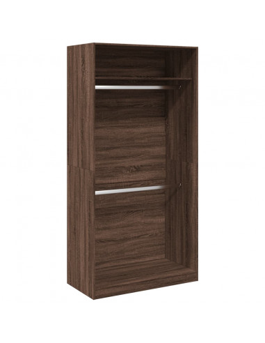 Armadio Rovere Marrone 100x50x200 cm in Legno Multistrato