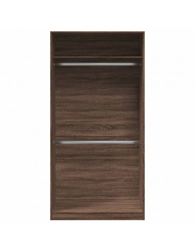 Armadio Rovere Marrone 100x50x200 cm in Legno Multistrato