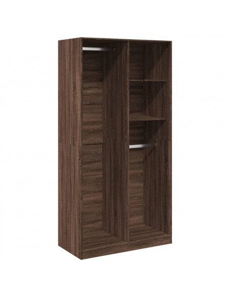 Armadio Rovere Marrone 100x50x200 cm in Legno Multistrato