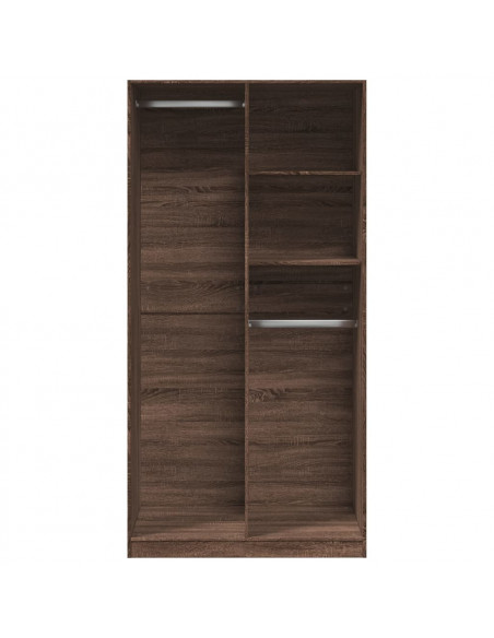 Armadio Rovere Marrone 100x50x200 cm in Legno Multistrato