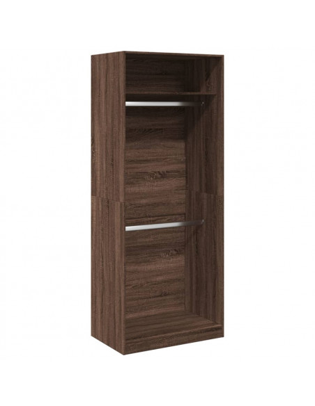 Armadio Rovere Marrone 80x50x200 cm in Legno Multistrato