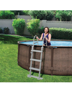 Bestway Scaletta di Sicurezza per Piscine a 4 Gradini Flowclear 122 cm 2