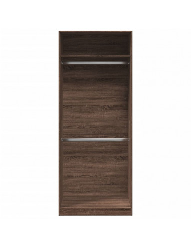 Armadio Rovere Marrone 80x50x200 cm in Legno Multistrato