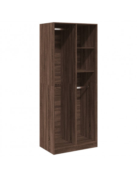 Armadio Rovere Marrone 80x50x200 cm in Legno Multistrato